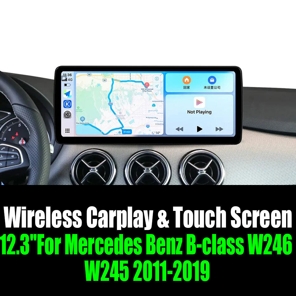 12.3''For Mercedes Benz B-class W246 W245 2011-2019 AERISAUTO for Apple Android screen and  Android Auto