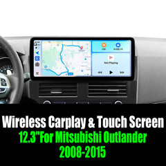 12.3''For Mitsubishi Outlander 2008-2015 AERISAUTO for Apple Android screen and  Android Auto