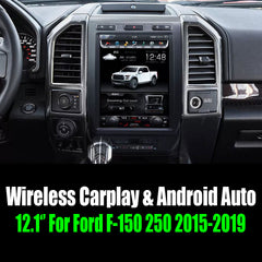12.1" For Ford F-150 250 2015-2019 Android 11.0 Tesla Style Car Radio  AERISAUTO for Apple Android screen and  Android Auto