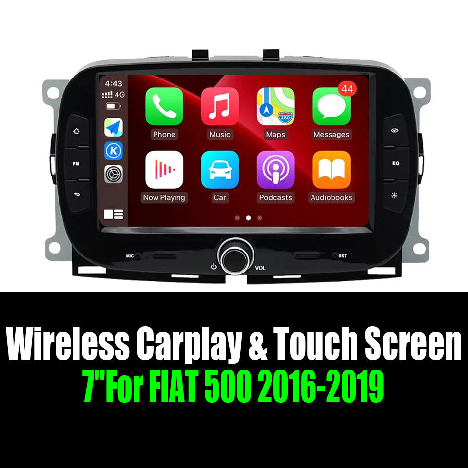 7''For FIAT 500 2016-2019 AERISAUTO for Apple Android screen and  Android Auto