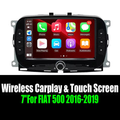7''For FIAT 500 2016-2019 AERISAUTO for Apple Android screen and  Android Auto