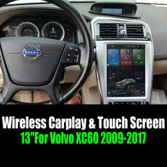 13''For Volvo XC60 2009-2017 Android 12 AERISAUTO for Apple Android screen and  Android Auto