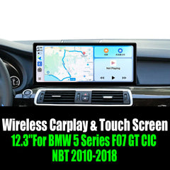 12.3''For BMW 5 Series F07 GT CIC NBT 2010-2018 AERISAUTO for Apple Android screen and  Android Auto