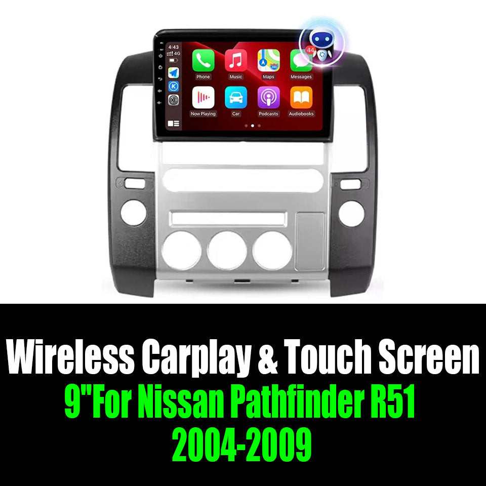 9''For Nissan Pathfinder R51 2004-2009 AERISAUTO for Apple Android screen and  Android Auto