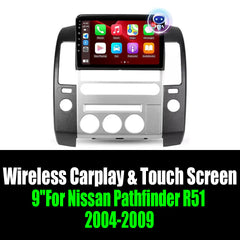 9''For Nissan Pathfinder R51 2004-2009 AERISAUTO for Apple Android screen and  Android Auto
