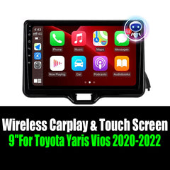 9''For Toyota Yaris Vios 2020-2022 AERISAUTO for Apple Android screen and  Android Auto