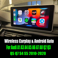 For Audi A1 A3 A4 A5 A6 A7 A8 Q2 Q3 Q5 Q7 S4 S5 2010-2020 AERISAUTO for Apple CarPlay Module and  Android Auto