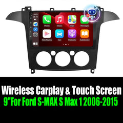 9''For Ford S-MAX S Max 1 2006-2015 AERISAUTO for Apple Android screen and  Android Auto