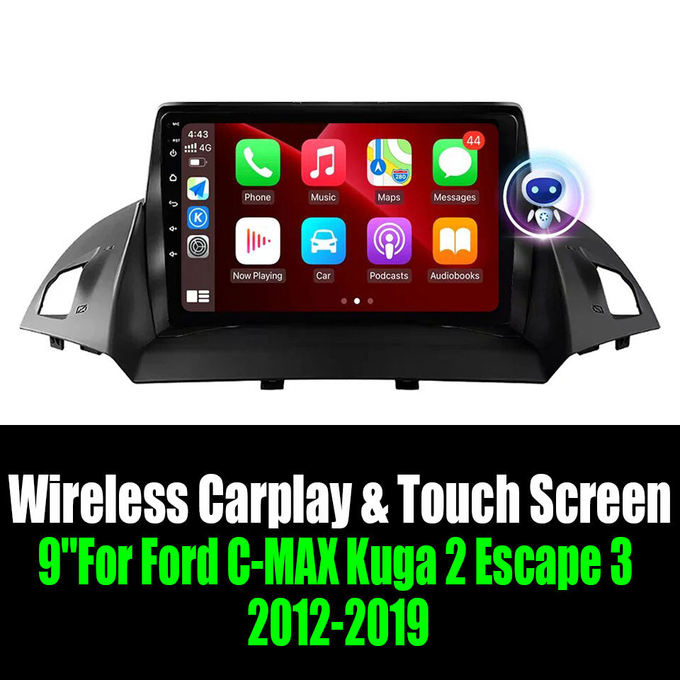 9''For Ford C-MAX Kuga 2 Escape 3 2012-2019 AERISAUTO for Apple Android screen and  Android Auto