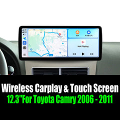 12.3''For Toyota Camry 2006 - 2011 AERISAUTO for Apple Android screen and  Android Auto