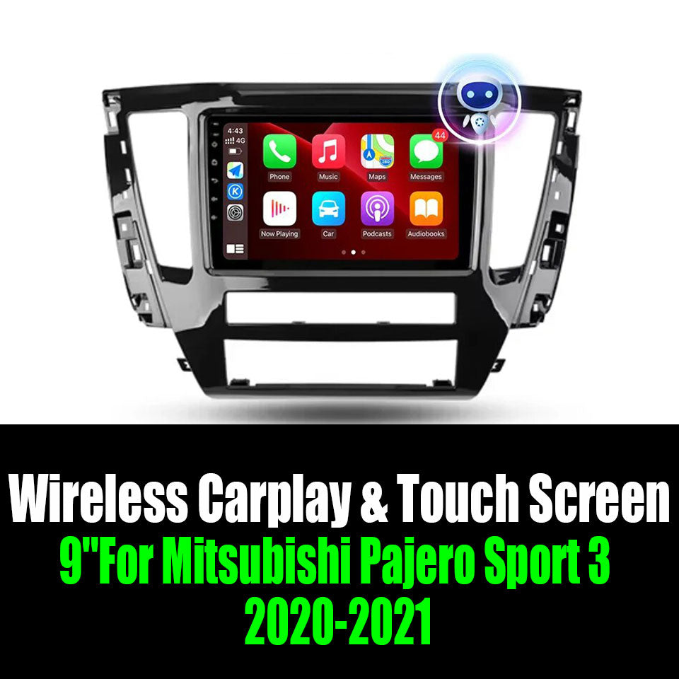9''For Mitsubishi Pajero Sport 3 2020-2021 AERISAUTO for Apple Android screen and  Android Auto