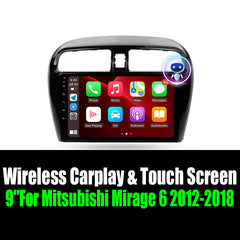 9''For Mitsubishi Mirage 6 2012-2018 AERISAUTO for Apple Android screen and  Android Auto