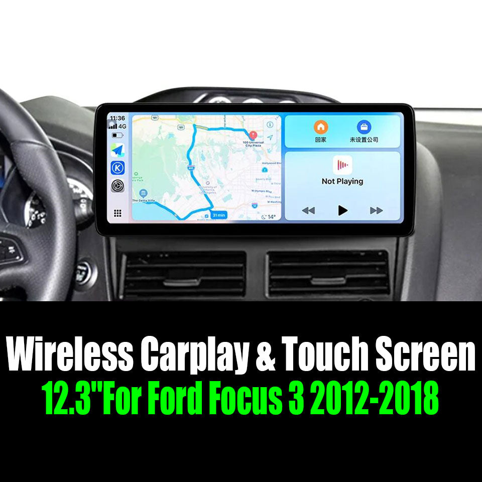12.3''For Ford Focus 3 2012-2018 AERISAUTO for Apple Android screen and  Android Auto