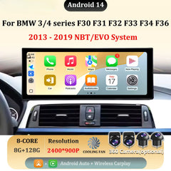12.3''For BMW 3/4 series F30 F31 F32 F33 F34 F36 2013 - 2019 Android 14 AERISAUTO for Apple Android screen and  Android Auto