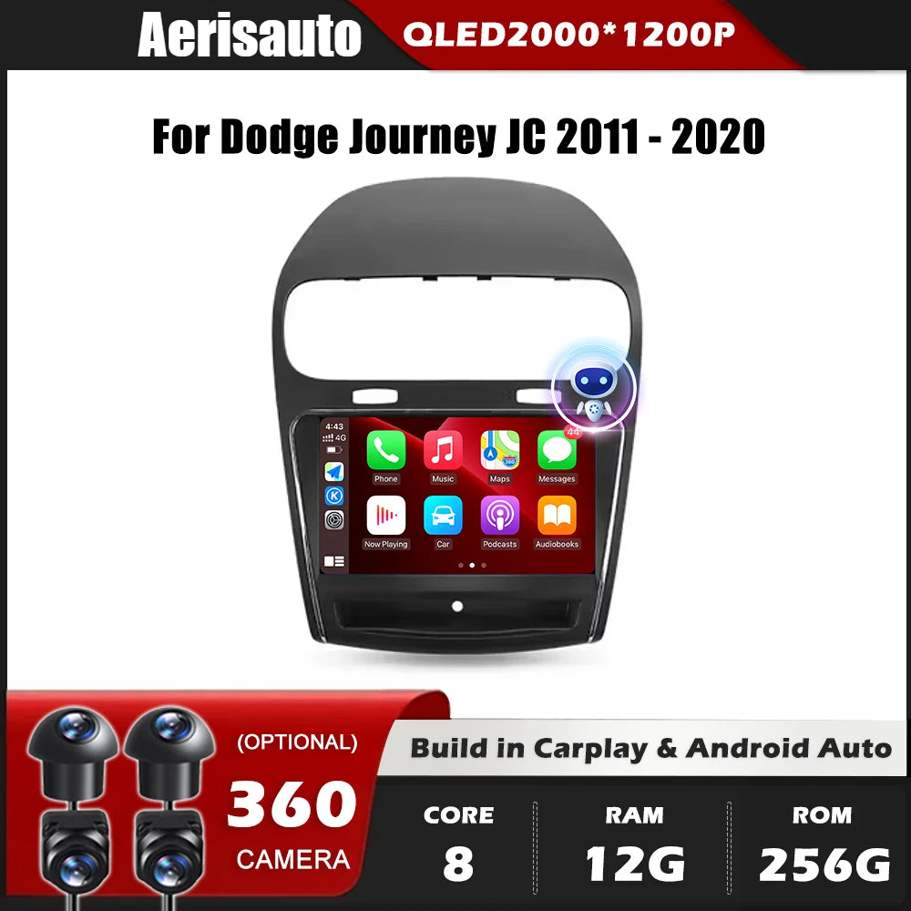 9‘’For Dodge Journey JC 2011-2020 AERISAUTO for Apple Android screen and  Android Auto