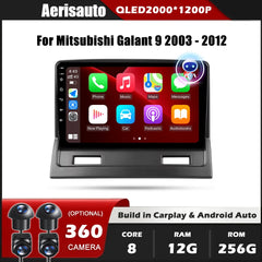 9''For Mitsubishi Galant 9 2003-2012 AERISAUTO for Apple Android screen and  Android Auto