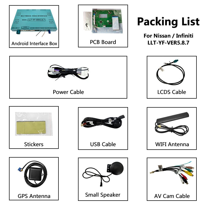 For Infiniti Q50 QX50 QX60 QX80 2012-2024 AERISAUTO for Apple CarPlay Module and  Android Auto