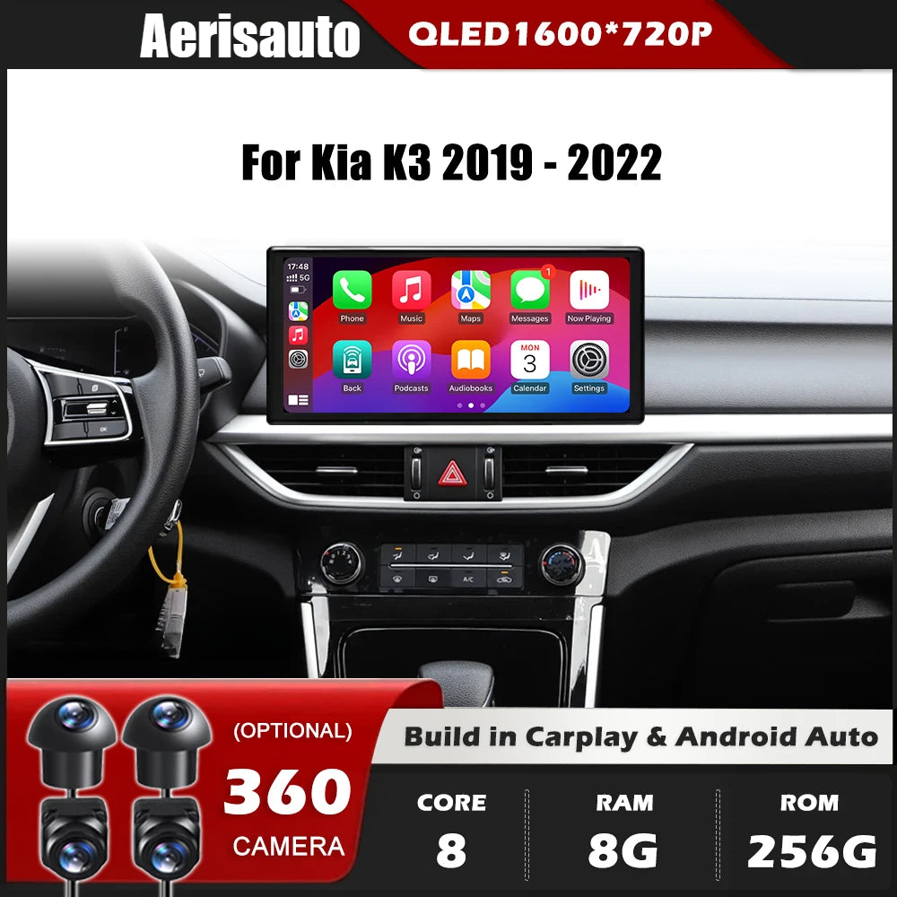 10.33''For  Kia K3 2019-2022 AERISAUTO for Apple Android screen and  Android Auto