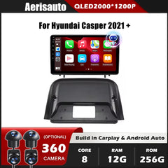 9''For Hyundai Casper 2021+ AERISAUTO for Apple Android screen and  Android Auto