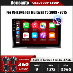 9''For Volkswagen Multivan T5 2003-2015 AERISAUTO for Apple Android screen and  Android Auto