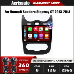 9''For Renault Sandero Stepway GT 2013-2014 AERISAUTO for Apple Android screen and  Android Auto