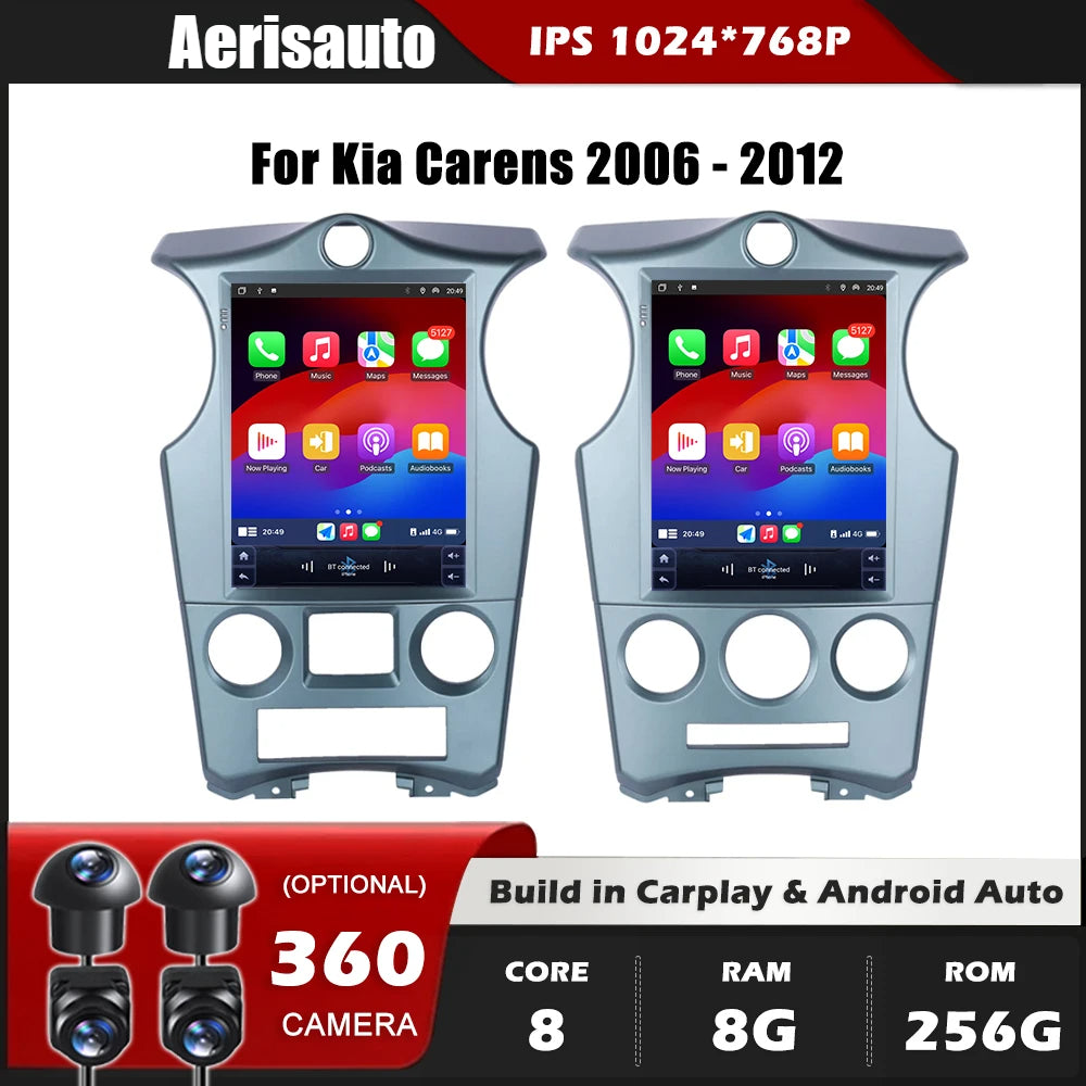 9.7''For Kia Carens 2006-2012 AERISAUTO for Apple Android screen and  Android Auto