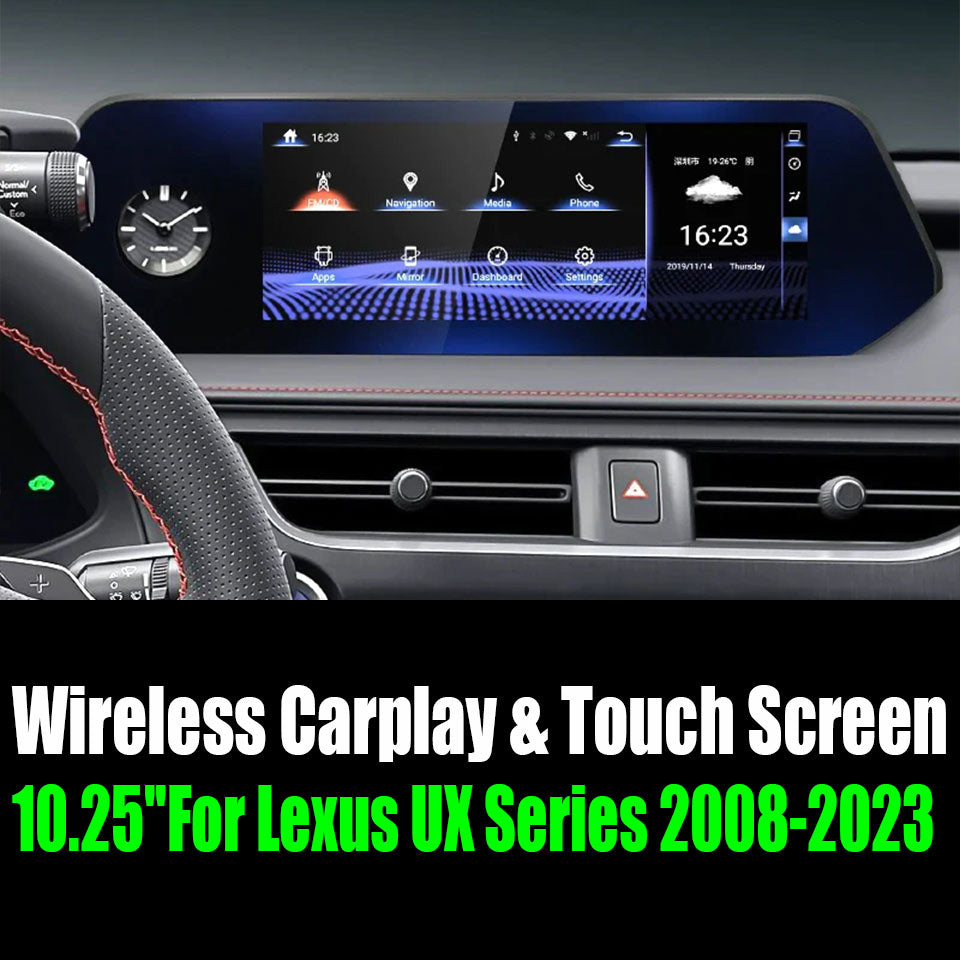 Autoradio Android 10.0, Navigation GPS, lecteur multimédia, pour Lexus UX UX200 UX250h (2019-2023), Qualcomm Carplay, DSP 