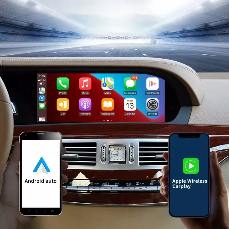 Pour Benz S W221 CL W216 NTG3.0/3.5 Écran tactile 10,25 pouces Android GPS Carplay 