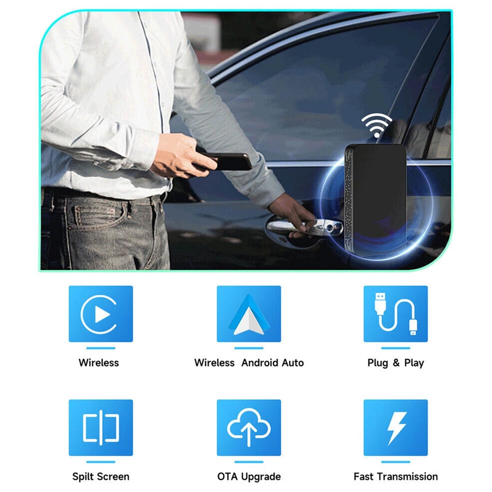 Aerisauto 5.0 for Wireless CarPlay Box Android Auto Dongle Car Player Activator KP