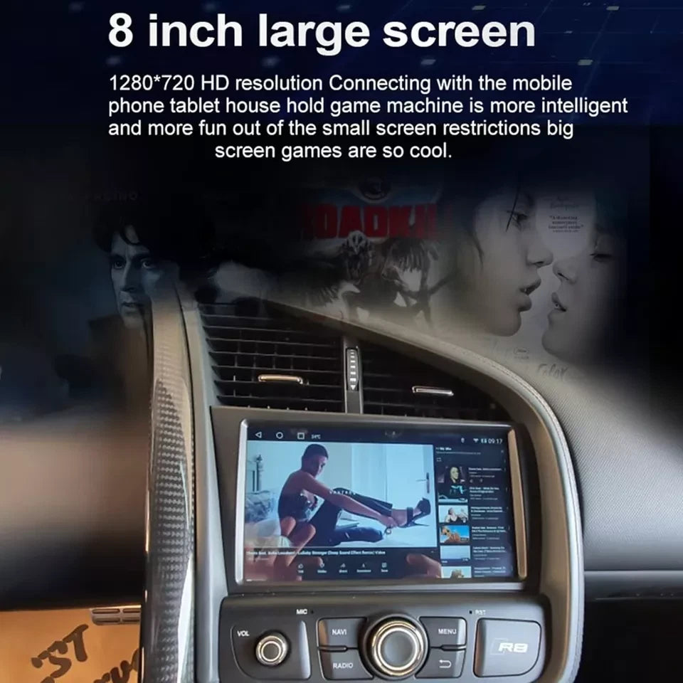 8''For Audi R8 2007-2015 Android 12  AERISAUTO for Apple Android screen and  Android Auto