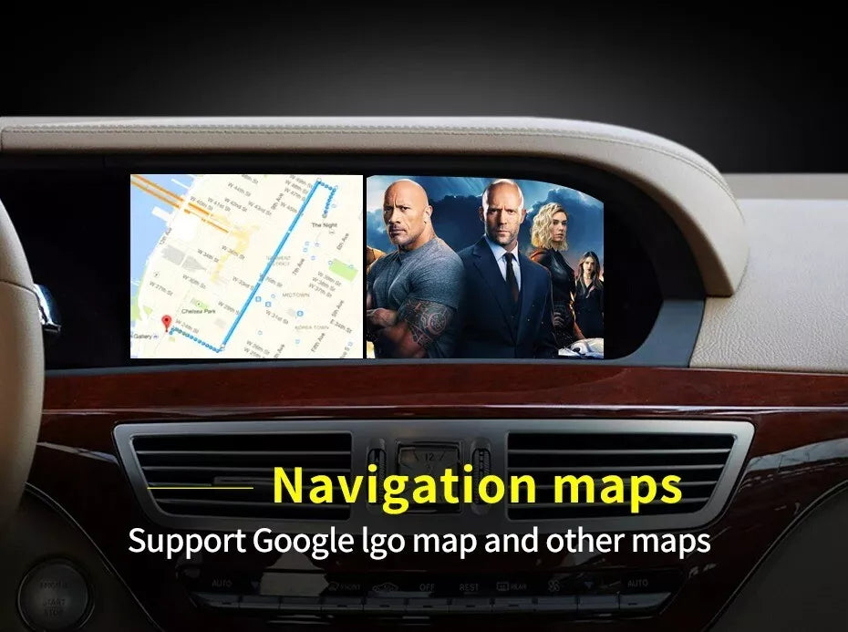 Pour Benz S W221 CL W216 NTG3.0/3.5 Écran tactile 10,25 pouces Android GPS Carplay 