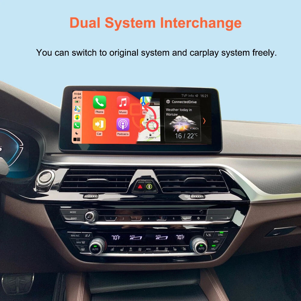Boîtier de module CarPlay Android Auto sans fil pour système BMW EVO F20 G30 F48 F15 G01 
