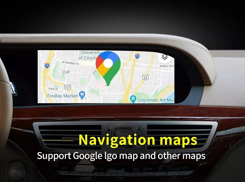Pour Benz S W221 CL W216 NTG3.0/3.5 Écran tactile 10,25 pouces Android GPS Carplay 