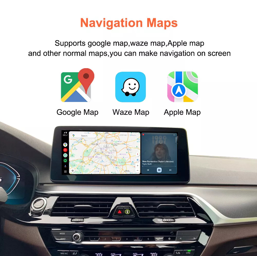 Boîtier de module CarPlay Android Auto sans fil pour système BMW EVO F20 G30 F48 F15 G01 