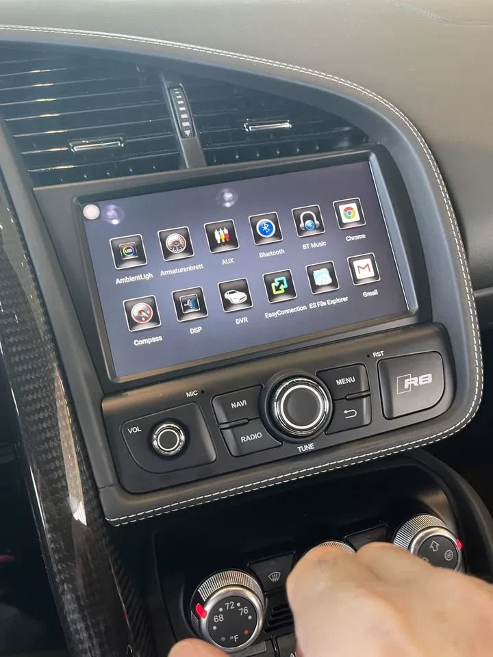 8''For Audi R8 2007-2015 Android 12  AERISAUTO for Apple Android screen and  Android Auto