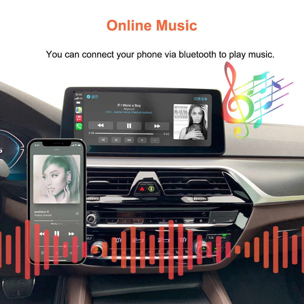Boîtier de module CarPlay Android Auto sans fil pour système BMW EVO F20 G30 F48 F15 G01 