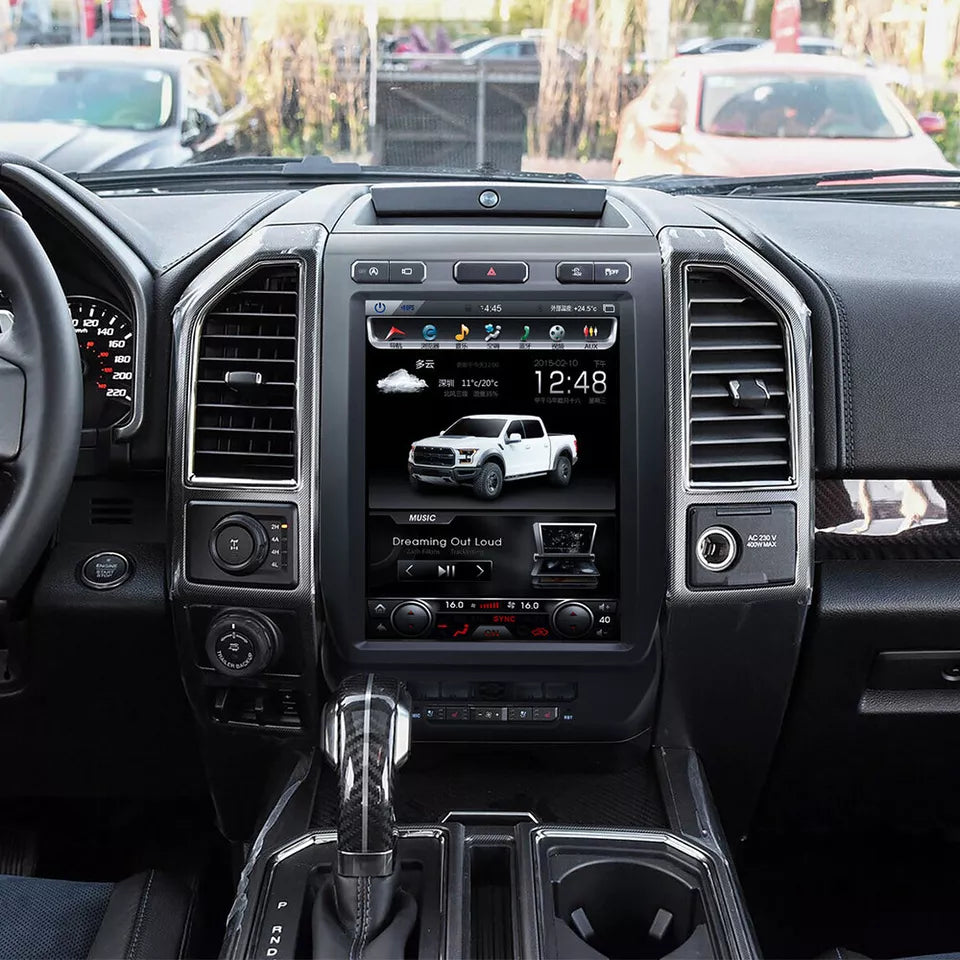 12.1" For Ford F-150 250 2015-2019 Android 11.0 Tesla Style Car Radio  AERISAUTO for Apple Android screen and  Android Auto