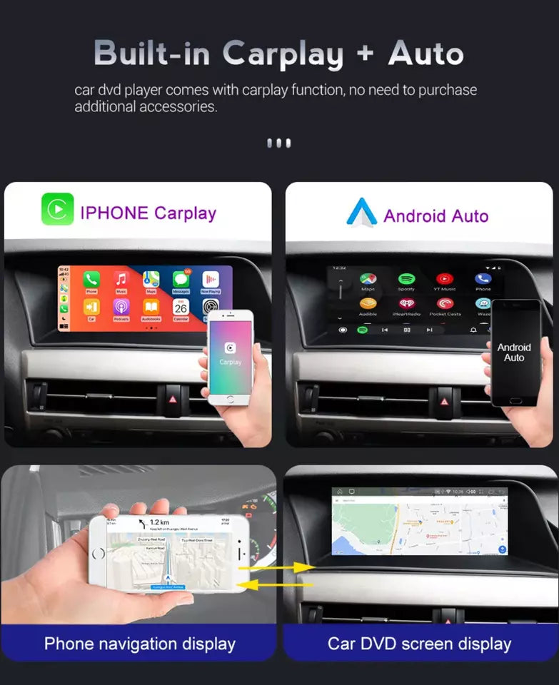 Lecteur multimédia de voiture Android 13 CarPlay pour Lexus UX ZA10 UX200 UX250h 2018-2021 GPS Radio Auto Vidéo Navigation Bluetooth WiFi Caméra de recul SWC 