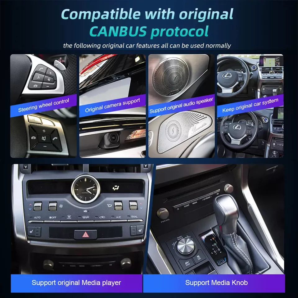 Autoradio 10,25 pouces Android 14 pour Lexus NX NX200 NX200T 300h (2014-2021), écran 4G, Wifi, navigation GPS, multimédia 